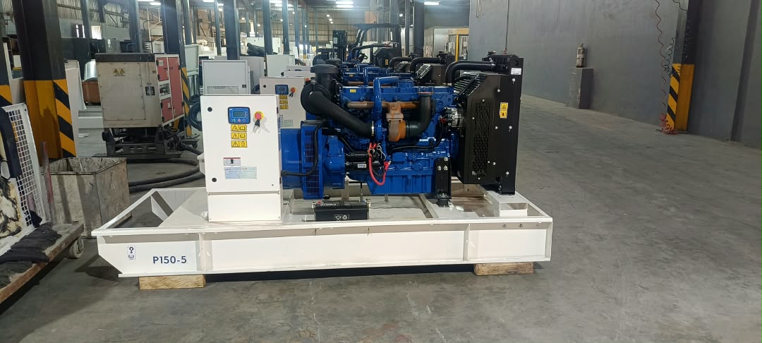 FG Wilson 135 kVA open-frame diesel generator showing the full engine assembly