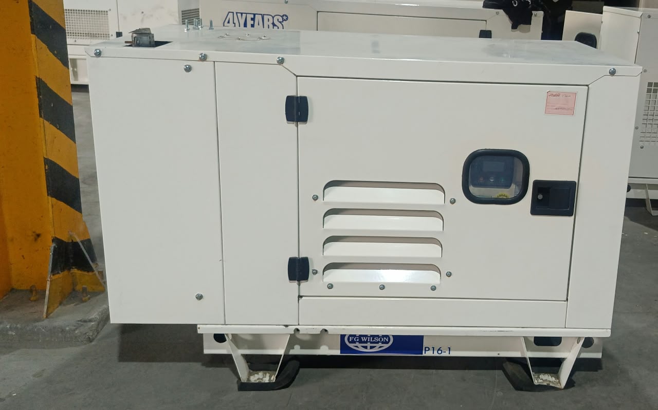 FG Wilson 14.5 kVA diesel generator in a compact soundproof canopy